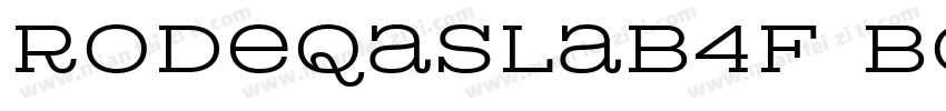 RodeqaSlab4F BoldItalic字体转换
